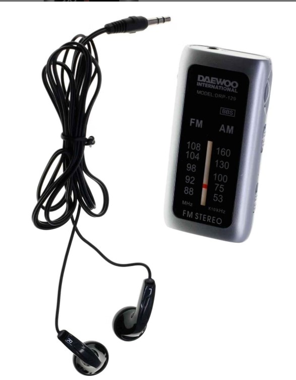 DRP-129 Radio analógica Am/FM, Auriculares incluidos