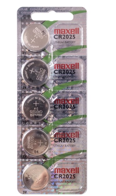 Maxell - Cr2025 3V Lithium Cell Battery (5Pcs per Pack)